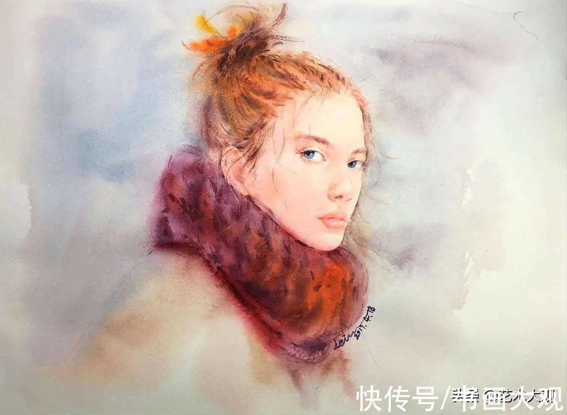 画家！好看的肖像水彩手绘90后网络知名画家张雷雷人物作品专辑