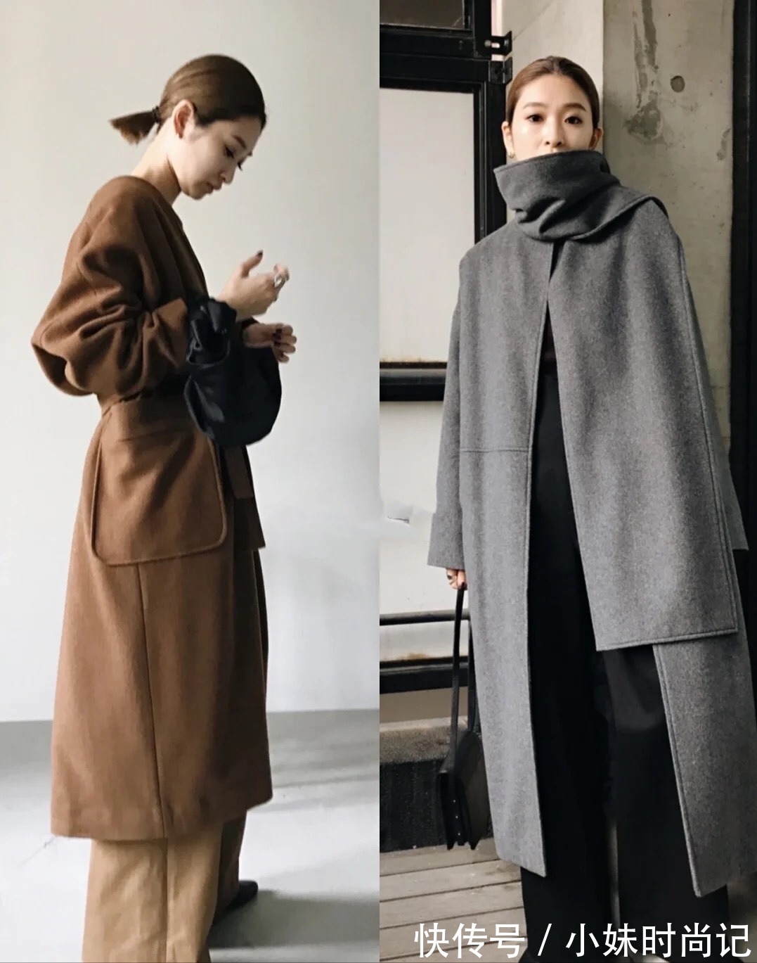 博主学 跟博主学穿搭,这个冬天用大衣+阔腿裤提升时尚感,很有范儿