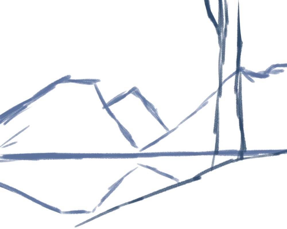 绘画|不用绘画功底,不需要画线条!也能画出好看的风景插画!