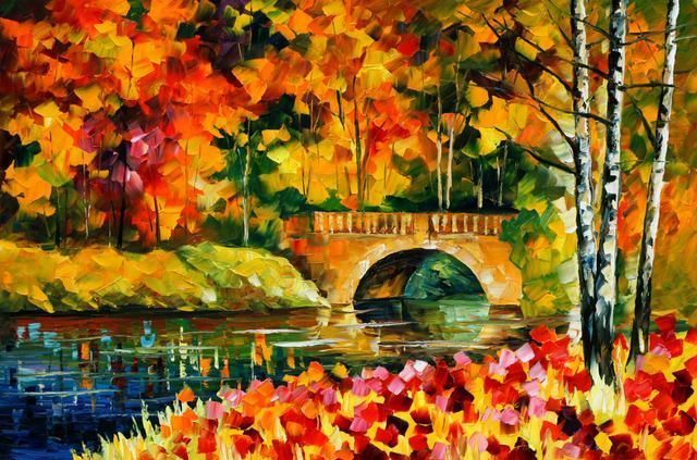 leonidafremov&现代印象以色列画家leonid afremov调色刀创作的缤纷炫丽油画