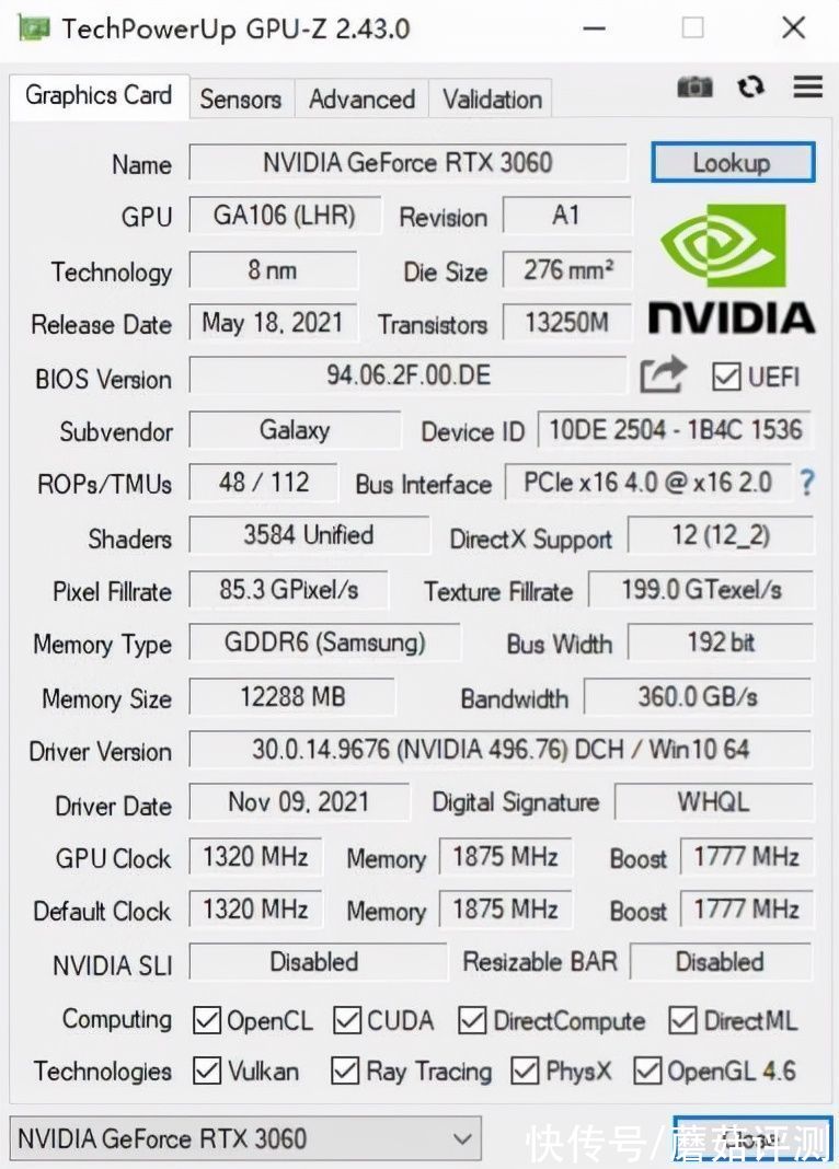 散热|体积小巧，外形精致、影驰RTX3060金属大师Mini显卡 评测