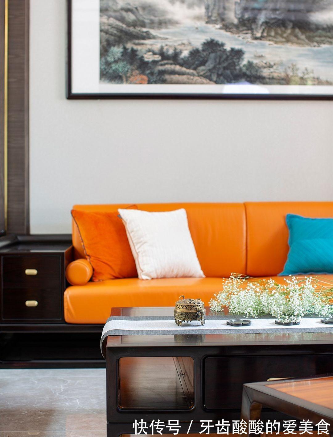 橙黄色|450平的中式别墅，拥有与众不同的清雅，让你领悟中式文化的魅力