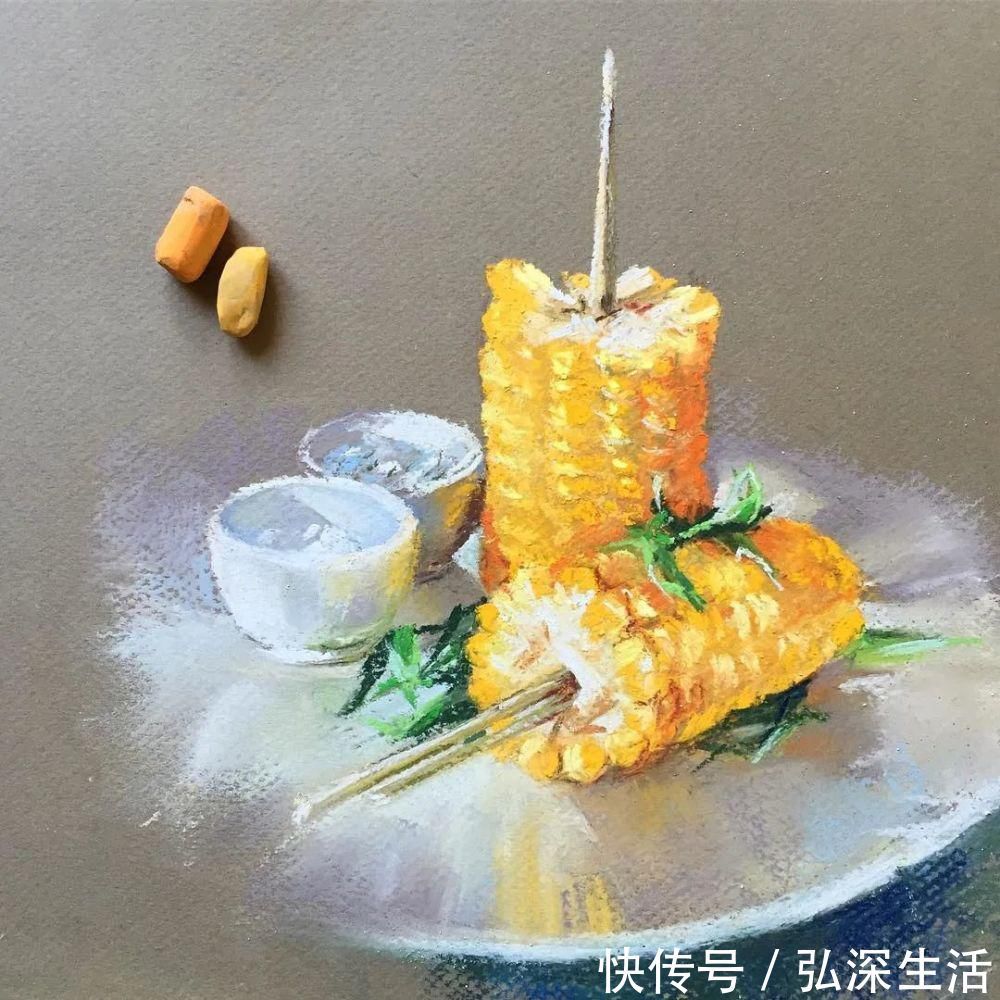 作画#太疯狂了！原来用粉笔画画，也可以这么美，简单几招教你，美到邻居羡慕嫉妒