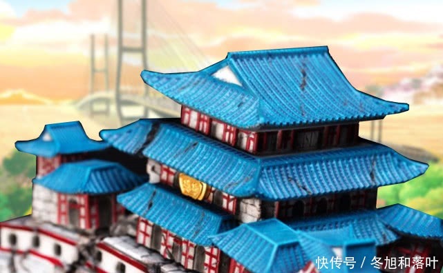 城楼|3000的白胡子手办,震震果实特效显著,身后城楼裂痕清晰