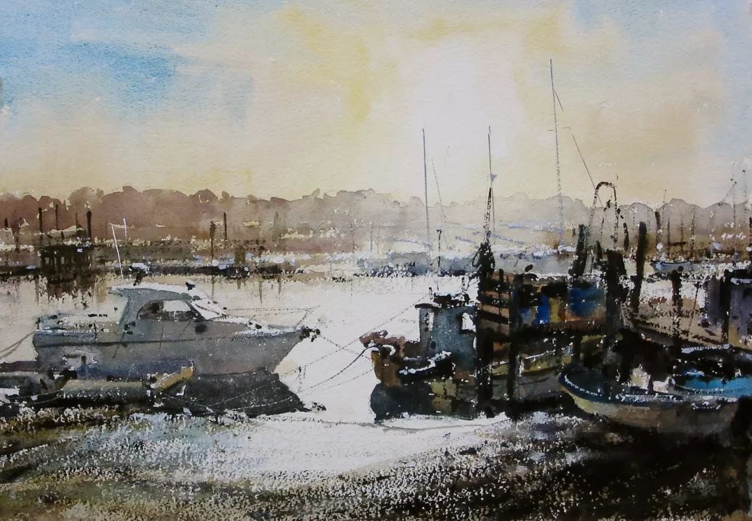 水彩画!印象主义水彩画:杰拉德·格林用光的氛围来赋予作品活力和生机