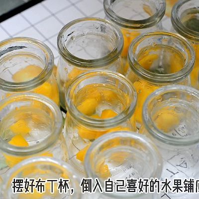 牛奶|芒果红豆牛奶布丁杯