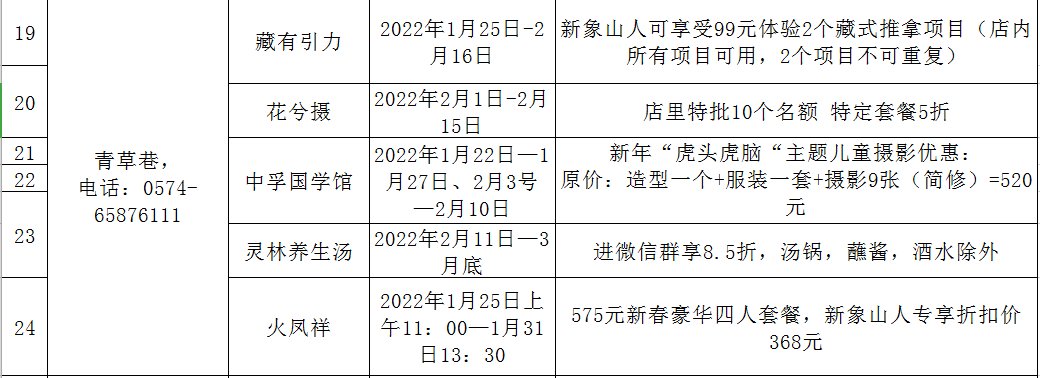 福利@新象山人，这份春节福利请查收！