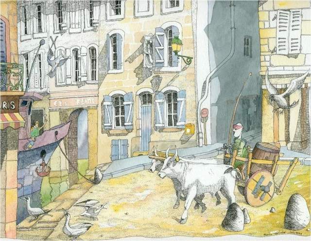 水彩&颇有想象力的插画:童话故事般的建筑水彩