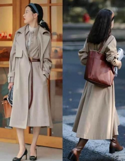 卡其色 女人不管多大，都要有一件“风衣”，百搭保暖，还很时尚