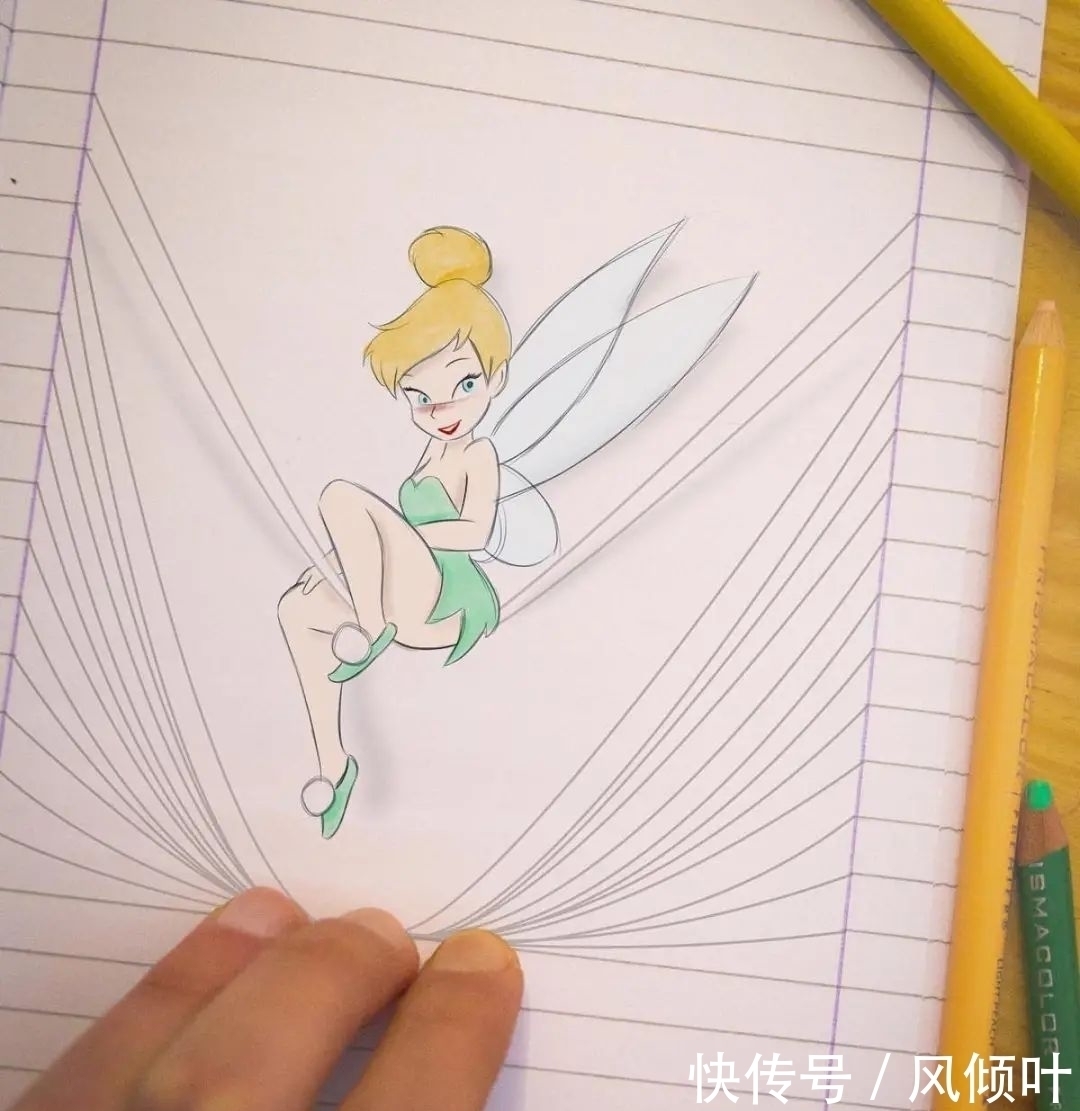 长发公主|他在本子上“乱涂乱画”,迪士尼角色和线条一起玩游戏,趣味十足