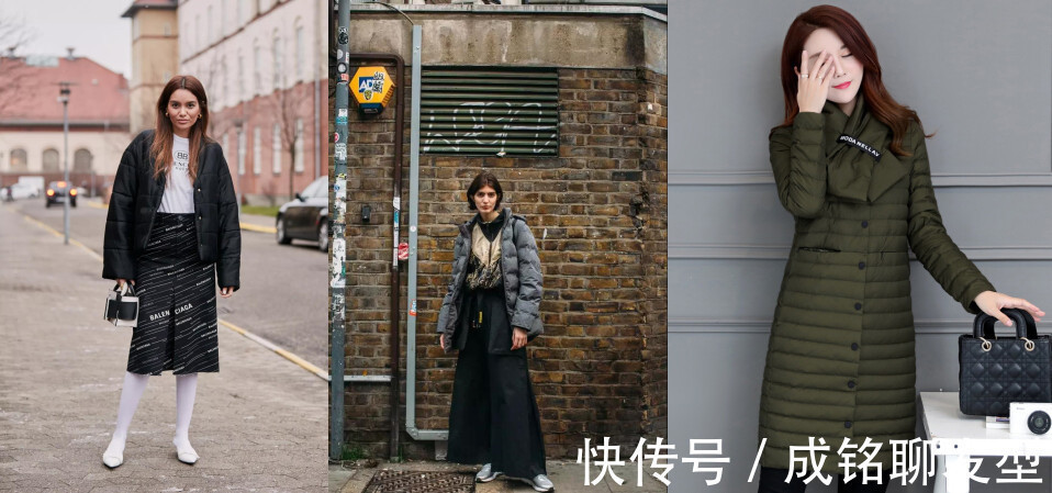 保暖 收起你的大衣吧,“上短下长”羽绒服穿搭很流行,时尚保暖有气质