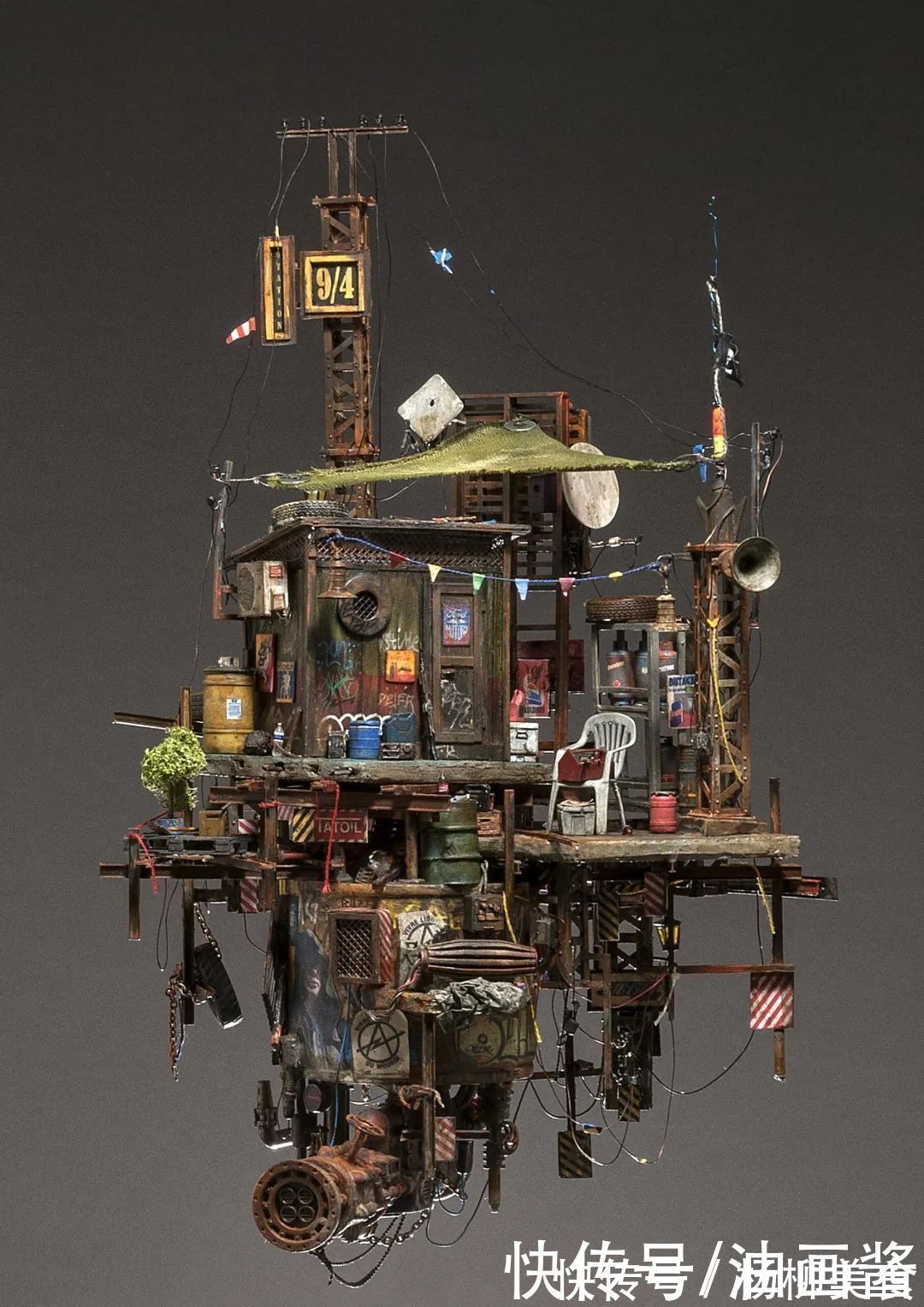 雕塑$微型艺术家历时4年,打造了一个破败的世界,精致程度让人叹服