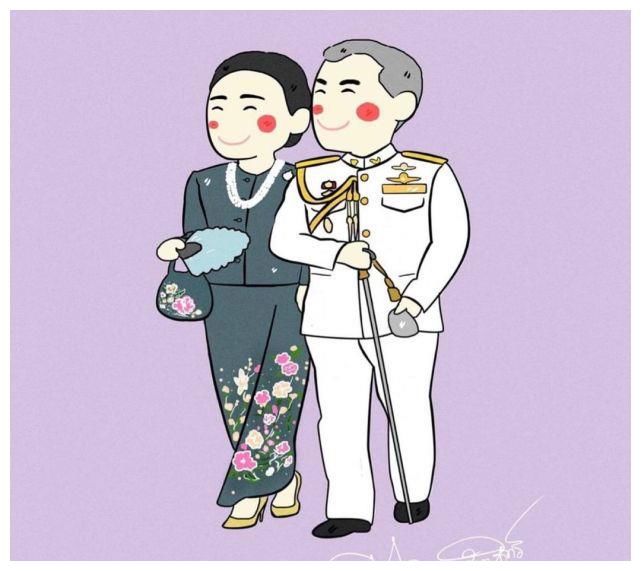 泰王送卡通漫画庆祝结婚2周年!苏提达粉衣配粉腮红,比贵妃还美
