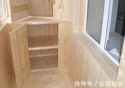 柜门|又发现阳台打柜子的新招数，做个45度倾斜柜，多个置物台面是亮点