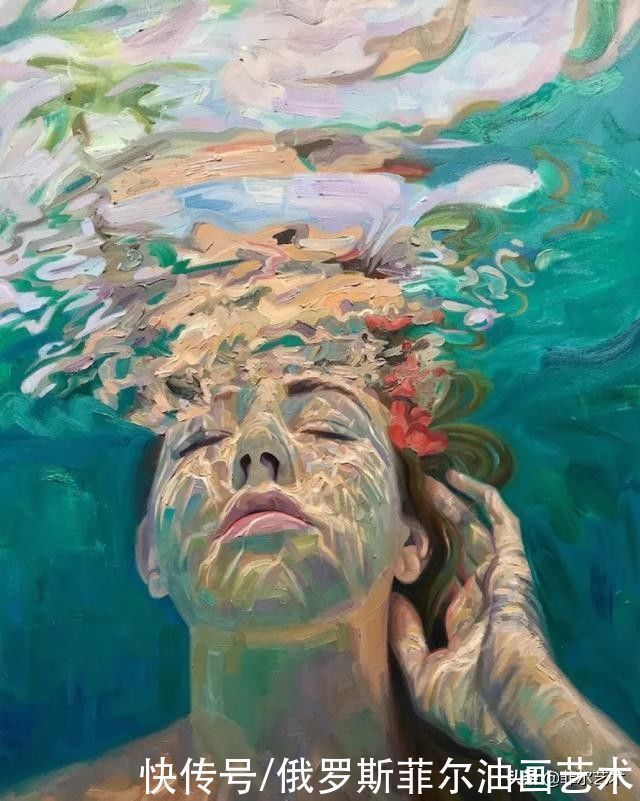emrich|沉浸在海水里的女性,美到窒息的油画作品,是不是惊到你