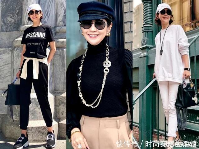 t恤|时尚与年龄无关,五六十岁女人试试这“无龄感”穿搭,时尚又高级