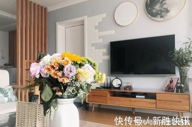 电视背景墙|通风半年,过几天搬新家,全屋真漂亮,飘窗改柜子真实用,晒晒!