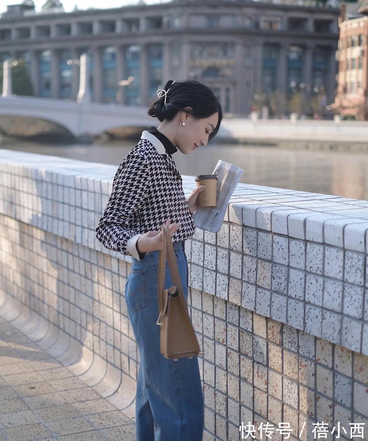 上半身|小黑裤不再流行,今年流行“阔腿裤”,搭配针织衫、卫衣都很时髦