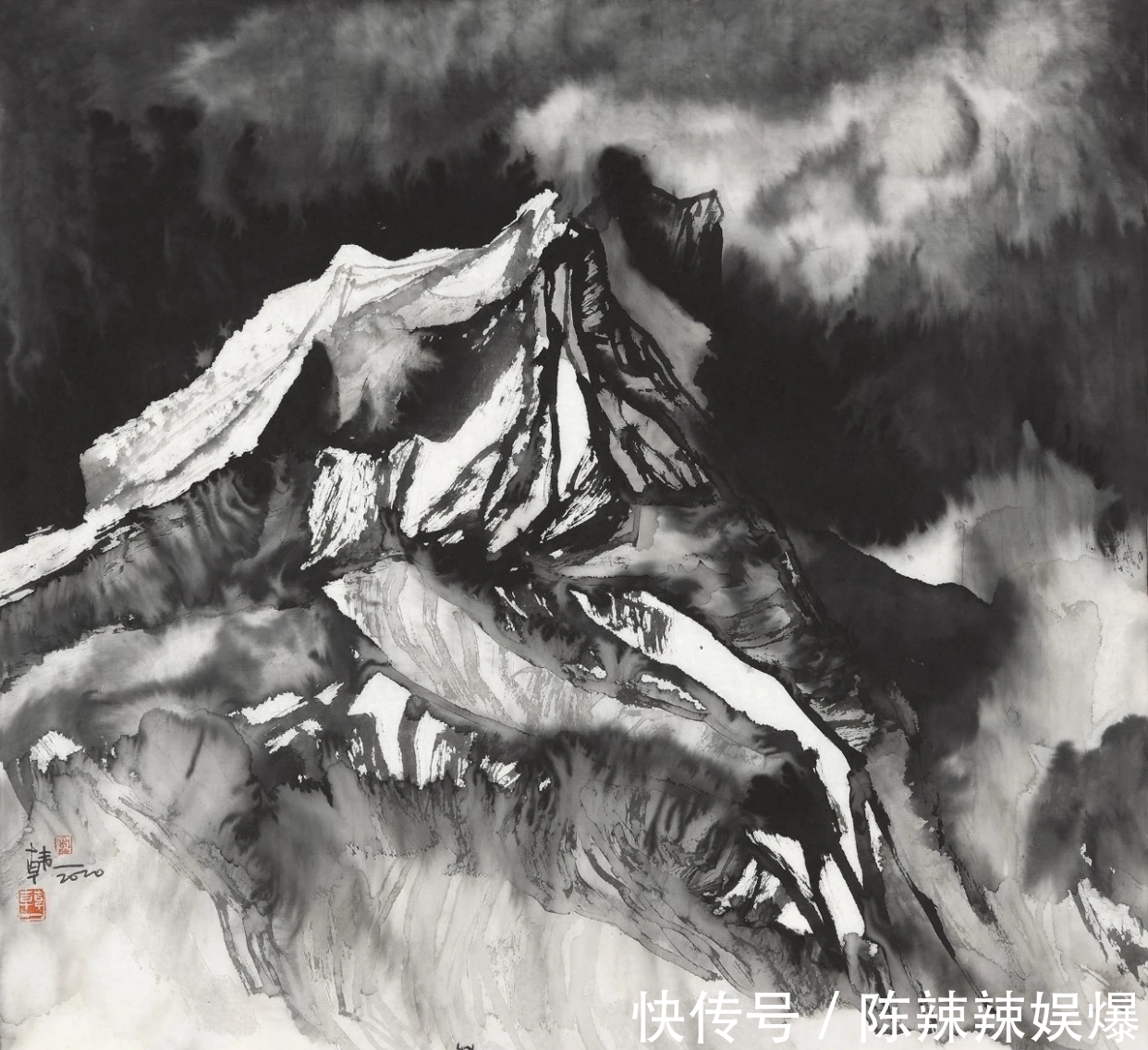 水墨山水画&女画家中的佼佼者|韩一水墨山水画