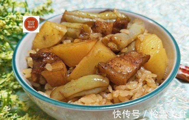 五花肉|真正的豆角土豆焖饭，全程只需要一个电饭煲，一碗不够想来第二碗