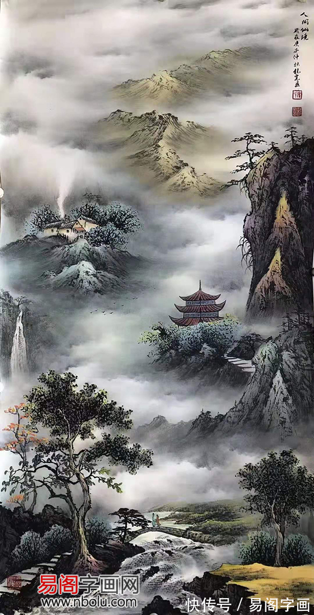 张国明@画家龙宽 彩墨山水画后起新秀