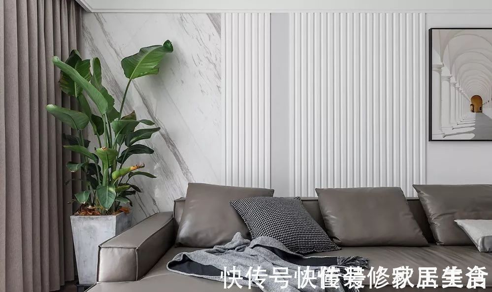 效果图|110㎡现代风格装修效果图,简约舒适的小资格调!