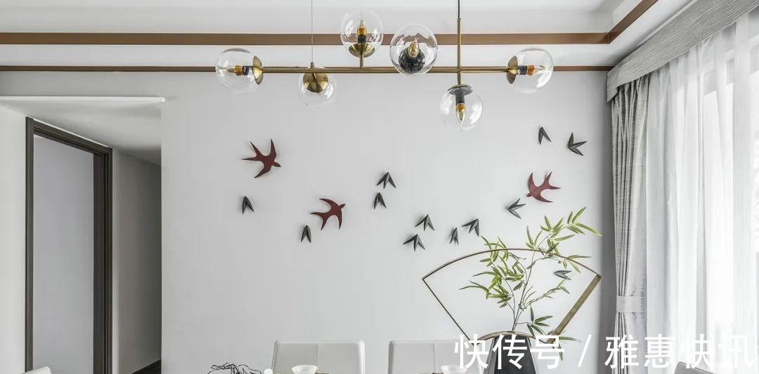 浅灰色调|145㎡现代新中式风,全屋淡雅柔美,时尚又有韵味