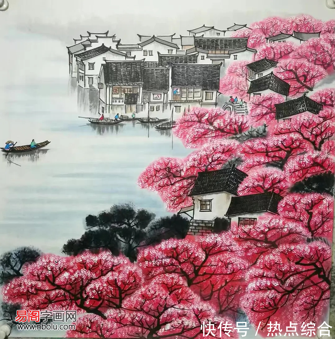 江南&中美协画家陈胜杰诗意江南山水画赏析：一生痴绝处，一梦到江南