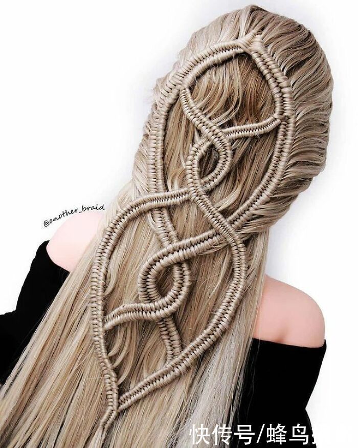 网红达人|65张编发照片,这哪是编头发分明是画画,图3这发型一次要半天