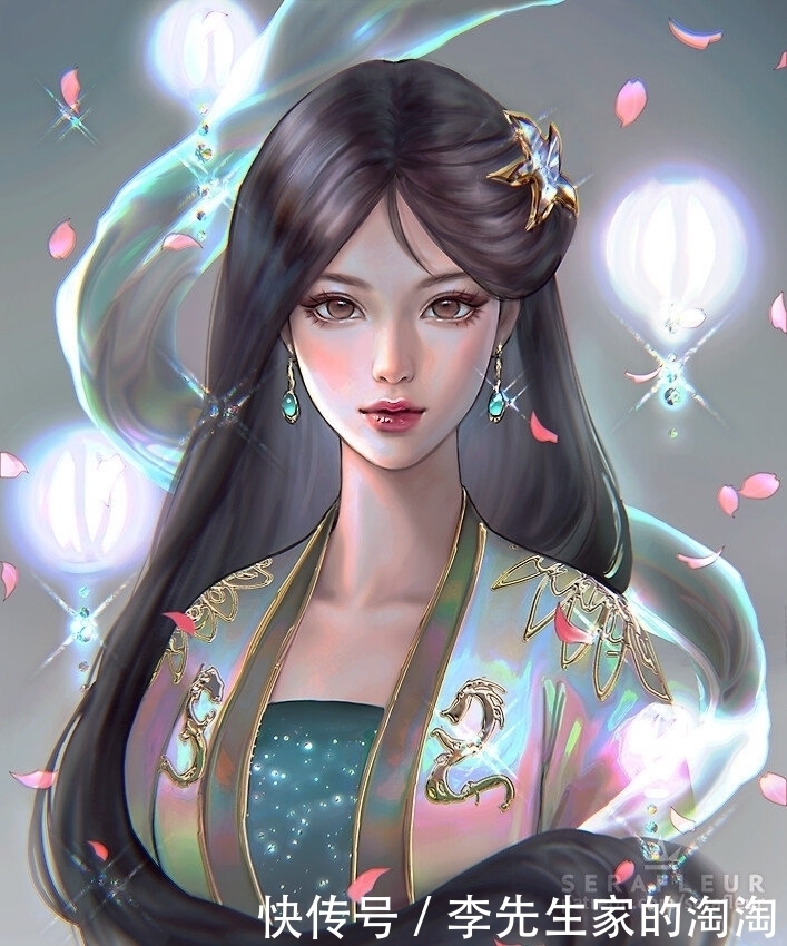 画师!精致画风迪士尼公主,艾莎公主眼神迷人,仿佛开启美颜特效