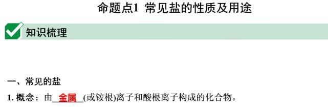 初中化学第十一单元核心考点+思维导图+单元测试卷