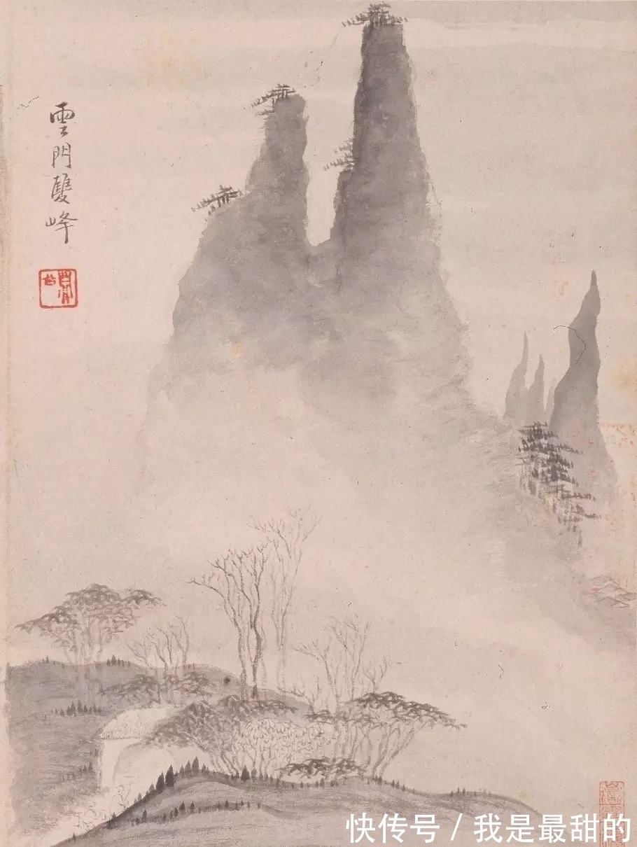 黄山松$神笔出妙意,恰似天上人间!梅清山水画精读