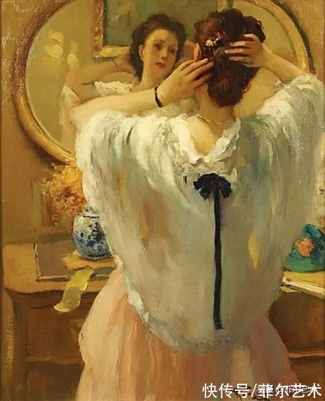 画家|和谐色调，高雅绝伦~法国画家弗尔南·图森特女性人物油画赏析