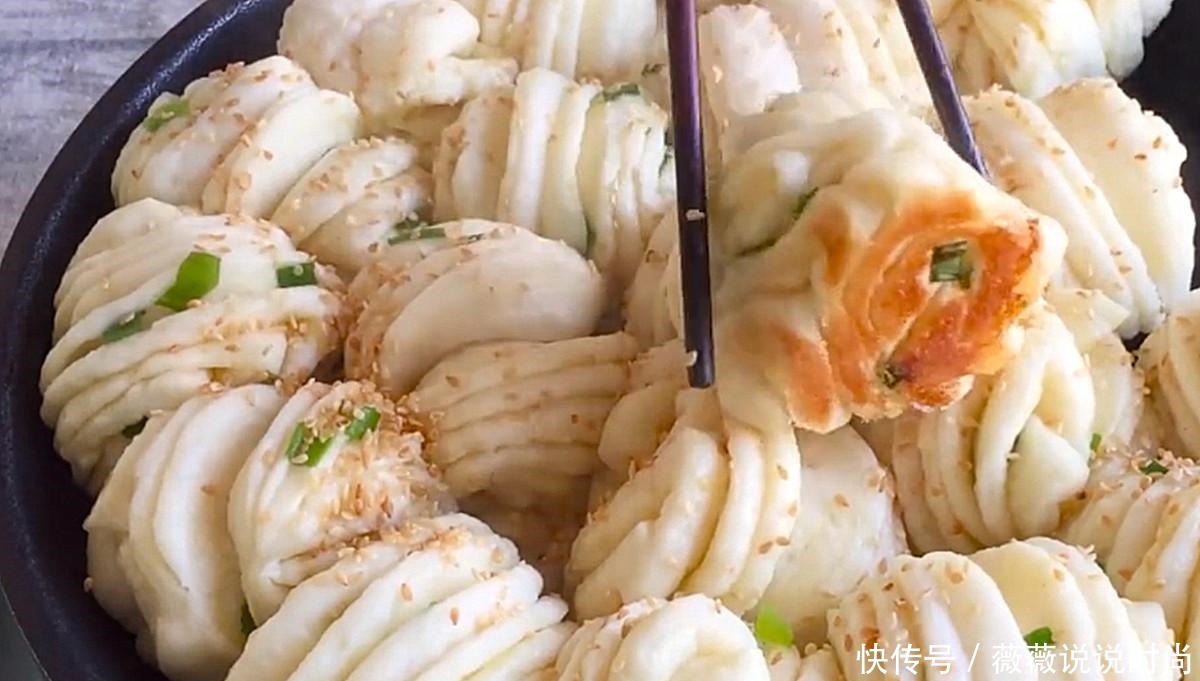 花卷|用面粉做生煎花卷,比馒头好吃太多了,一锅还不够吃