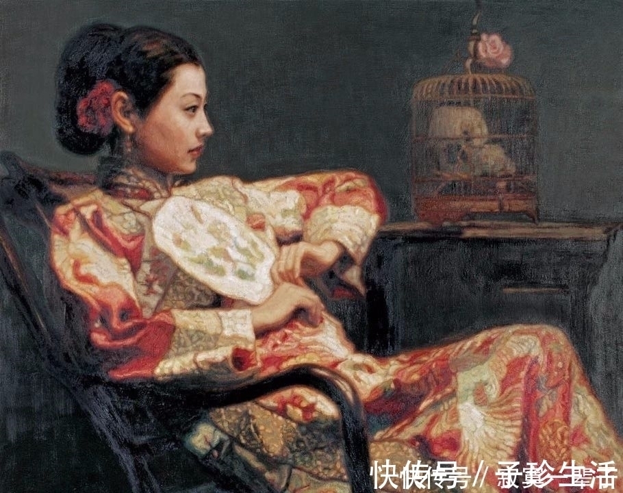 陈逸飞$也只有他的油画,能将传统东方女性的美表现得淋漓尽致
