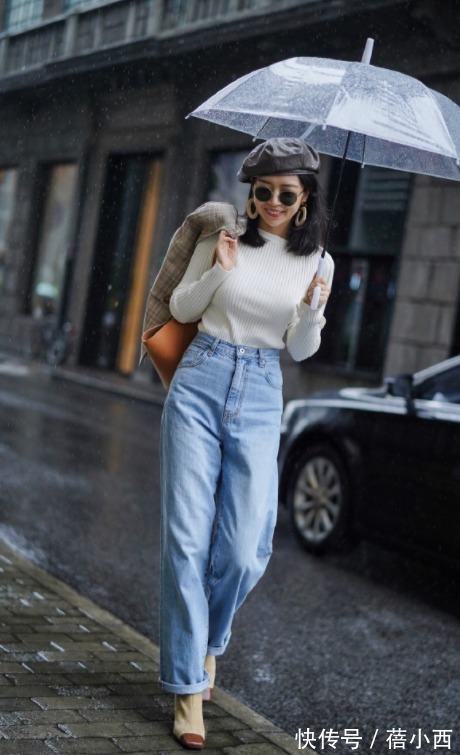 修饰|紧身裤过时了,这几条牛仔裤谁穿谁瘦,看三木博主演绎的长腿穿搭