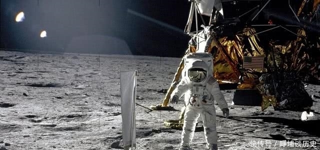 月球 阿波罗登月50年，宇航员插在月球上的美国国旗，如今已面目全非