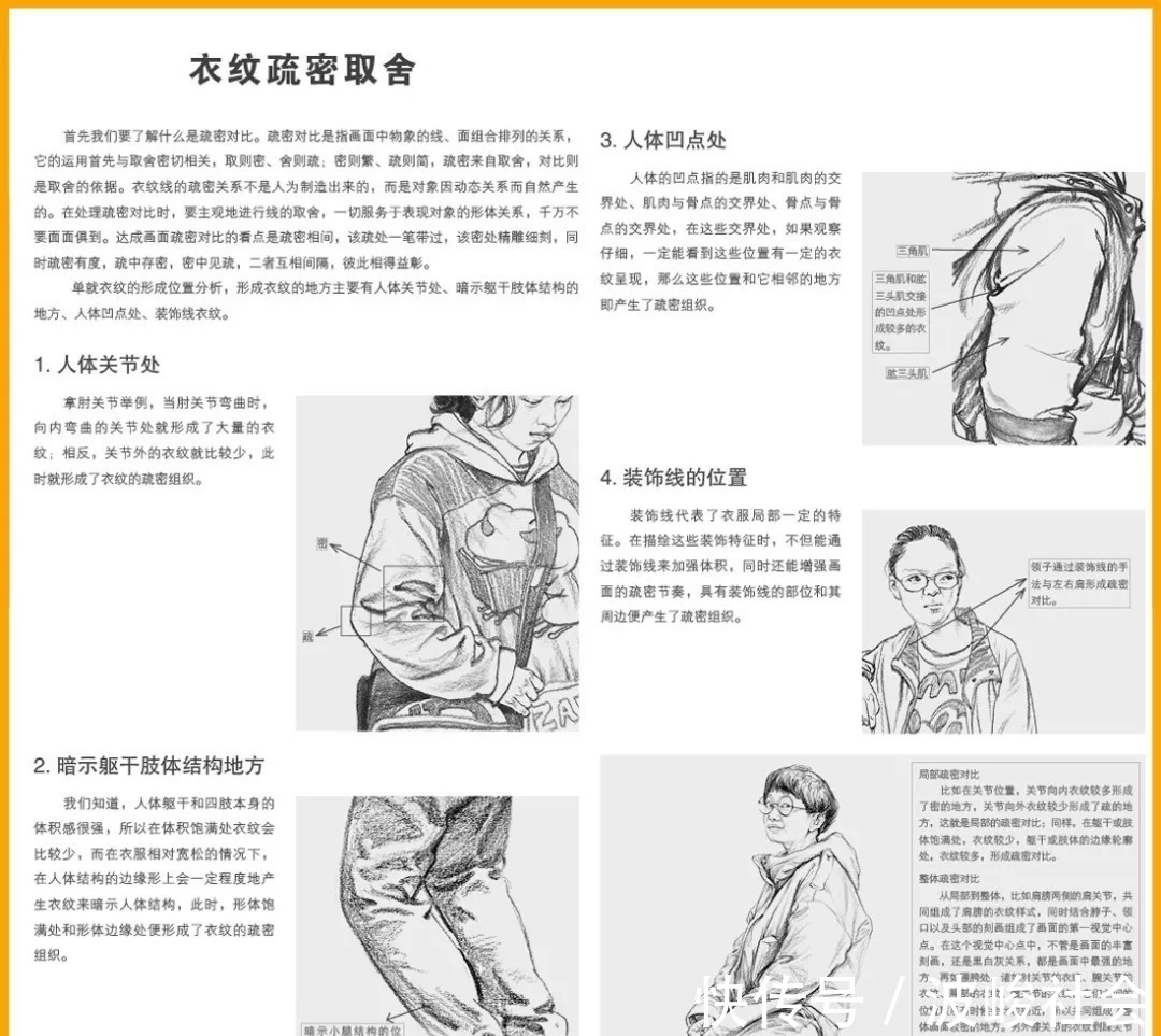 速写&【人物速写】中的难点:衣纹的画法解析,收藏收藏