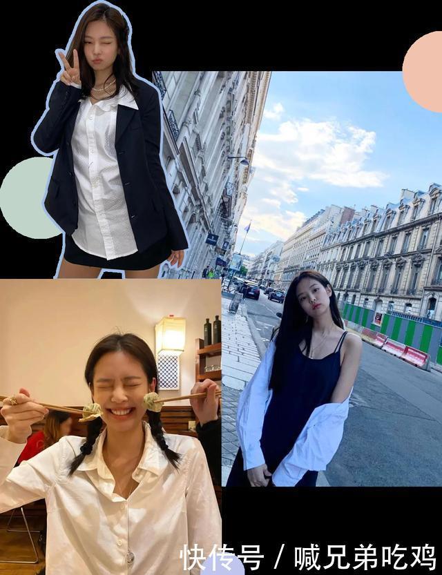 牛仔裤|一件衬衫多种搭配,初秋衬衫这样穿,时髦气质到不行