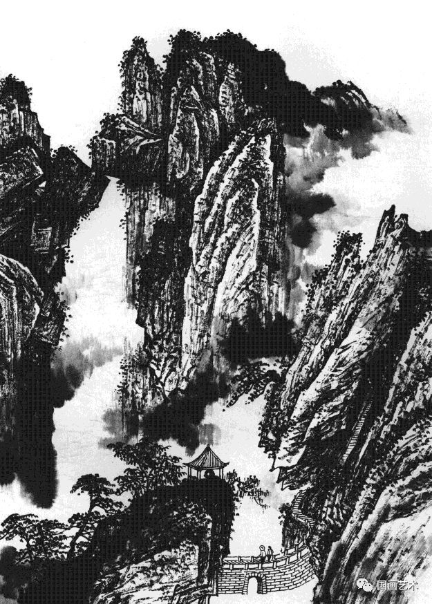 泰山迎客松$《泰山迎客松》画法示范