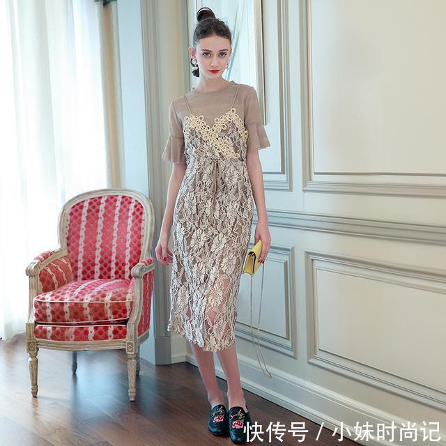 水溶|时尚OL连衣裙,白富美穿出来