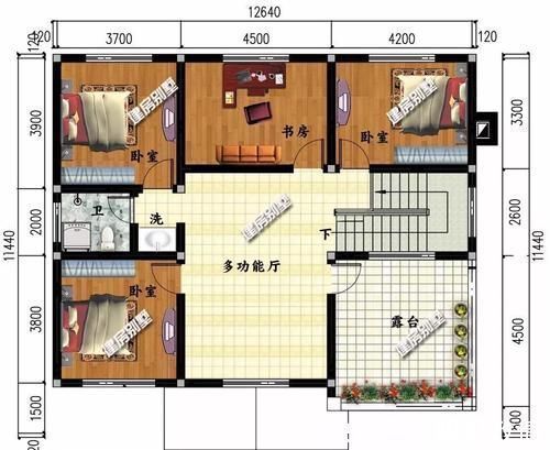 平面图|适合农村建设的两栋别墅,第一栋是堂屋,第二栋是柴棚