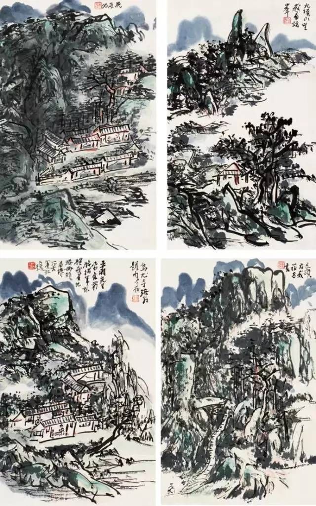 黄山汤口@黄宾虹山水画60幅，浑厚华滋，意境深邃，赏心悦目