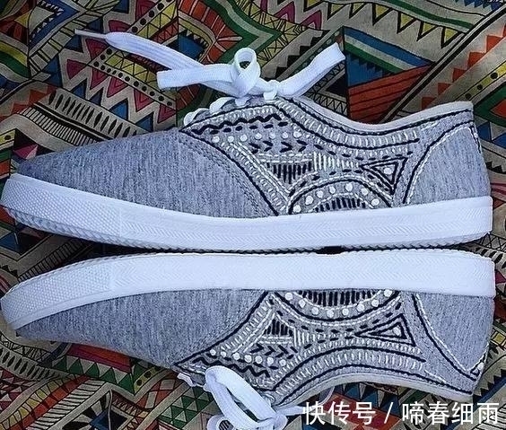 diy 小白鞋穿腻了?试下刺绣后的小白鞋,一样穿出“花”样!附教程