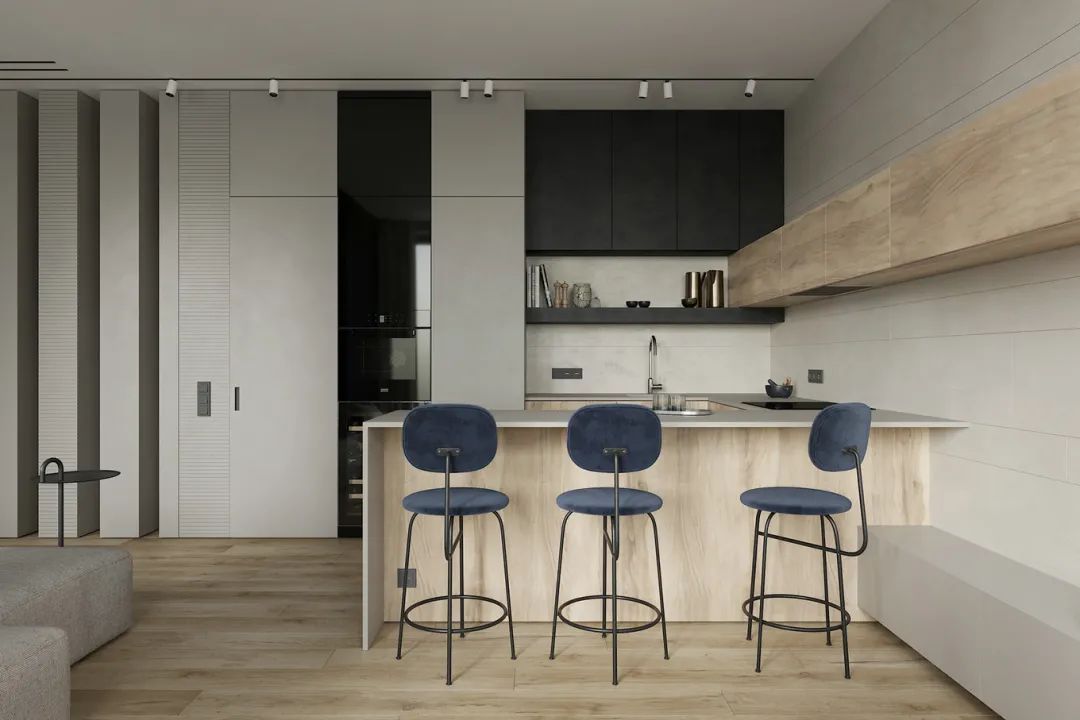 墙面|93㎡现代简约，简洁朴素+低调的灰色，营造舒适从容的氛围感