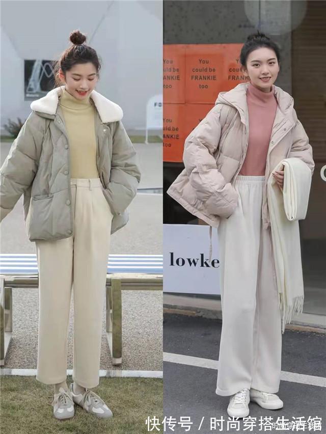 牛仔裤|“羽绒服+牛仔裤”太老土了,今年试试这4种裤子,保暖时髦又显瘦