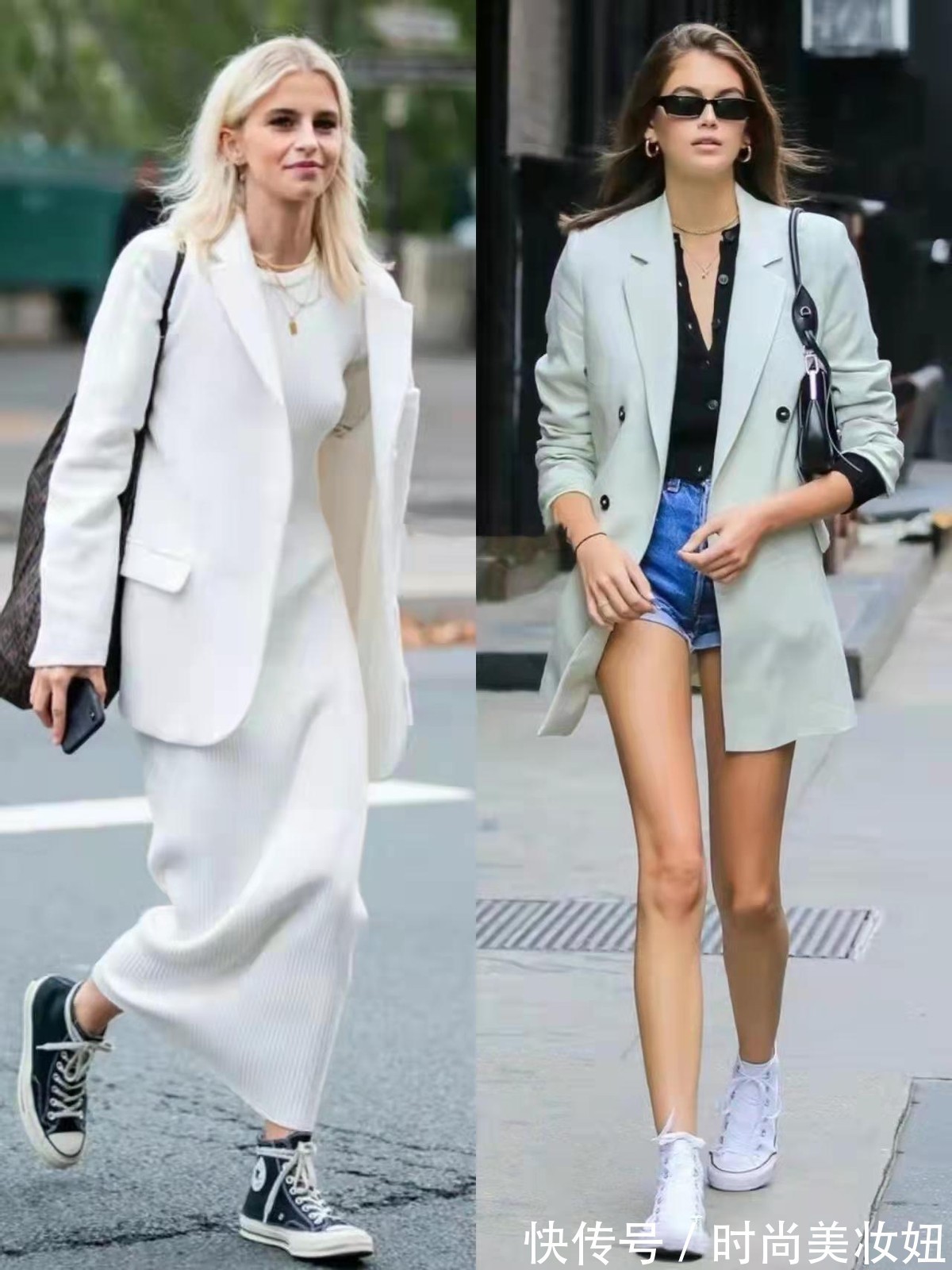 小白鞋|上了40岁的女人,尽量少穿高跟鞋,一双帆布鞋搭遍所有又减龄