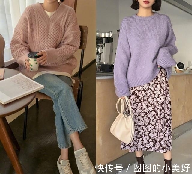 搭配 今年流行“彩色毛衣”,减龄又显白,非常适合初春穿搭