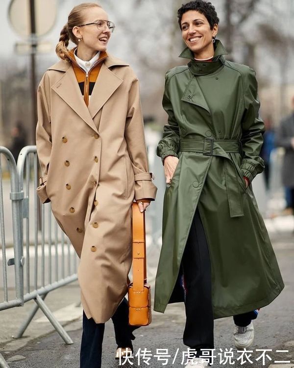 初春首件单品一定是风衣，穿对随性又优雅，看潮人出街就知道了