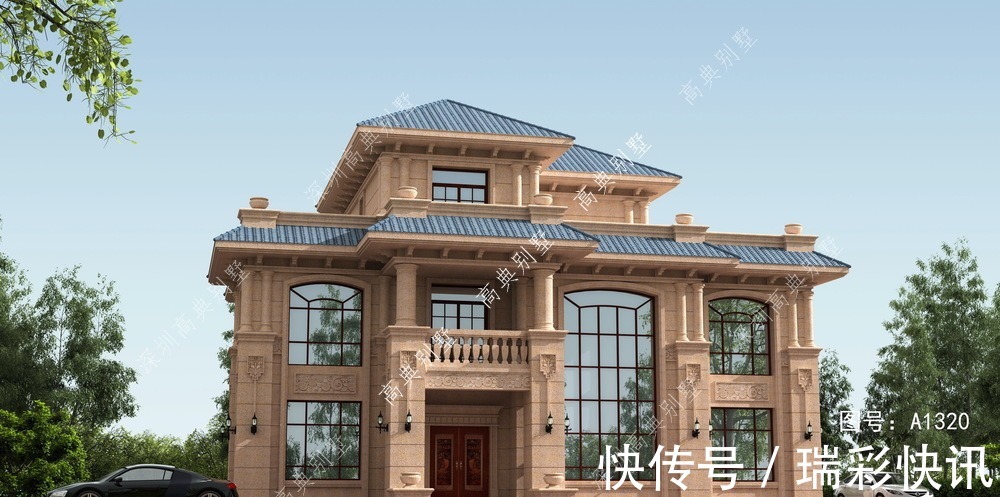 坡屋顶|这款三层欧式别墅,经济实用,让你看了就想要建的别墅。